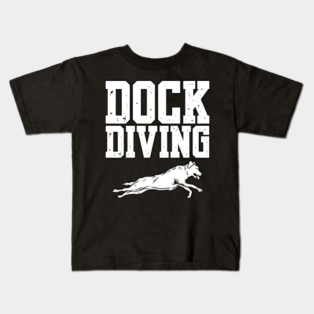 DOCK DIVING LABRADOR Kids T-Shirt by Tee Trends